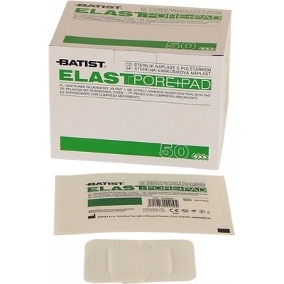 Elastpore + pad netkaná náplast s absorpční vrstvou 10 x 10 cm sterilní 50 ks