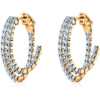 SAVICKI Обеци Savicki: двуцветно злато, лабораторни диаманти