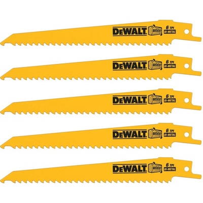 DT2359 DEWALT PILOVÉ PLÁTKY 152 MM, 5 KS, DO DŘEVA S HŘEBÍKY, RYCHLÉ ŘEZY