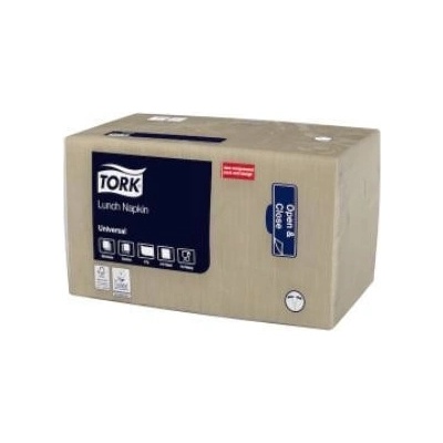 Tork Papírové ubrousky 1V Natural recyklované 500ks 33x33cm
