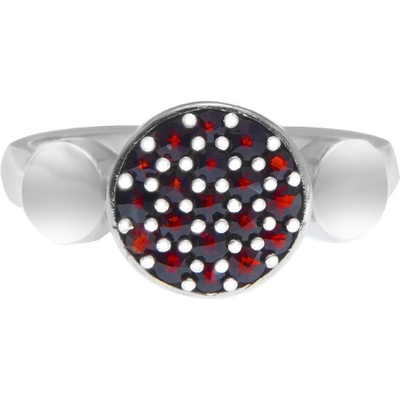 Český granát prsten stříbrný 121018