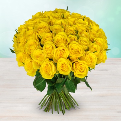 Rozvoz květin: Žluté čerstvé růže - cena za 1ks - Mladá Boleslav