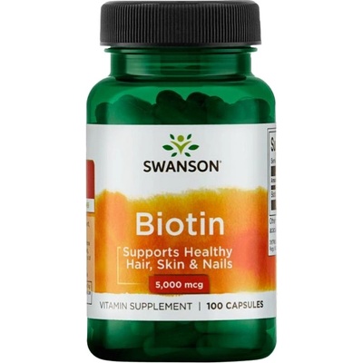 Swanson Biotin 5000 mcg [100 капсули]