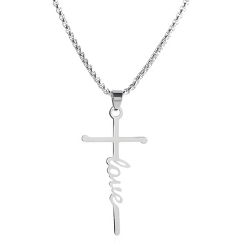 HARAHU Колие Love Cross - Сребърен KP28444 (28444)