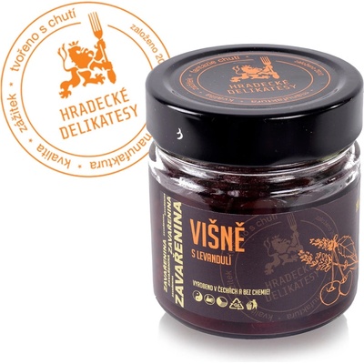 Hradecké Delikatesy višňová Zavařenina s levandulí 190 g