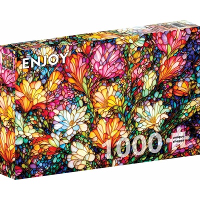 ENJOY Abstraktná vitrážová kvetinová záhrada 1000 dielov
