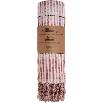 Dilios Тънко одеяло Dilios - Хоум, червено и екрю, 130 x 160 cm (1000021745)
