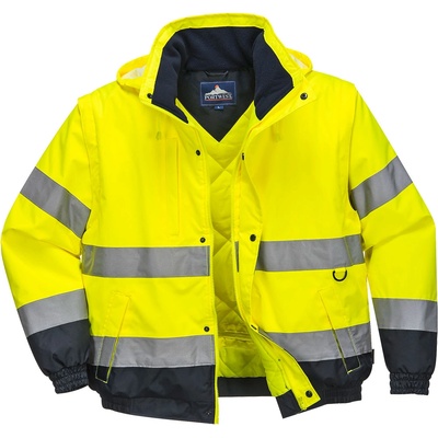 hi-vis ЯКЕ 2в1 c468 / Изолирано светлоотразително бомбър яке 2в1 - hv жълто xl (c468yerxl)