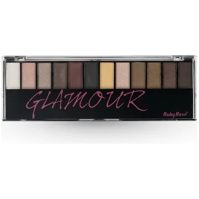 Ruby Rose Eyeshadow Kit - Glamour - Палитра сенки за очи с четка