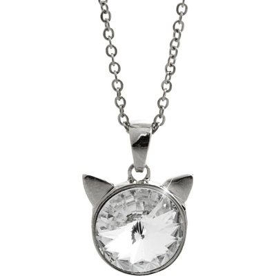 JSB čirý se Swarovski elements kočka krystal 14650