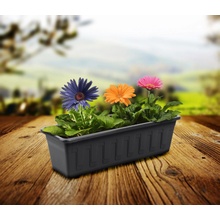 PLASTKON Truhlík Garden 60 cm hnedá