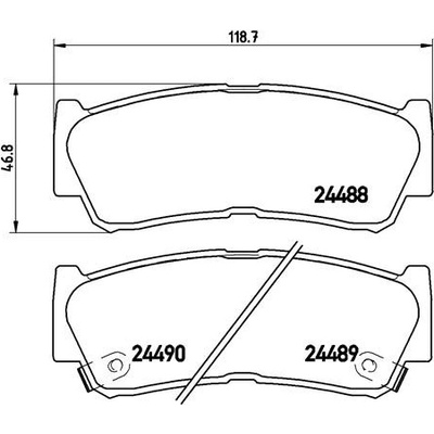 BREMBO Sada brzdových platničiek kotúčovej brzdy P30037