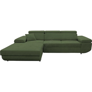 Filex Разтегателен l-образен диван с място за съхранение castelo - ляв, зелен (ff0039)