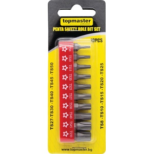 Topmaster Professional Накрайници пентаграм к-т 1/4"10бр размери ts8-50 tmp (330169)