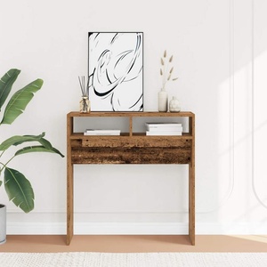 vidaXL Конзолна маса Старо дърво 78x30x80 cm Инженерна дървесина (856620)