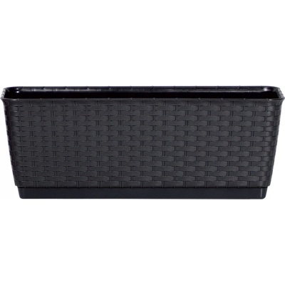 Prosperplast Kvetináč plast sivý 38,6 x 15,4 x 14,5 cm
