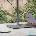 vidaXL Основа за чадър Тъмен сив дървесен вид 100 x 100 x 4 см Стомана (3407829)