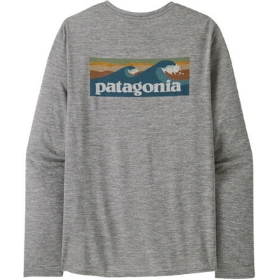 Patagonia Long-sleeved Capilene Cool Daily Graphic Shirt Waters šedá