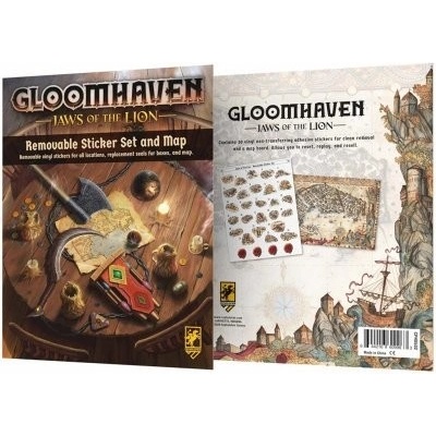 Gloomhaven Jaws of Lion Removable Sticker Set & Map