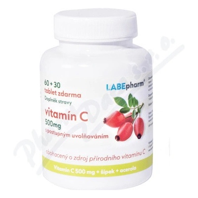 Vitamín C 500mg+šípek+Acerola s post.uvolňováním 60+30 tablet