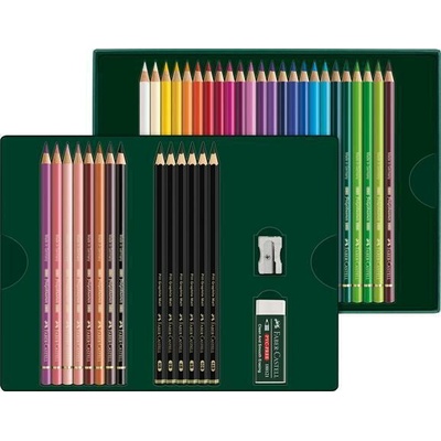 Faber Castell 210053 TFC210053 barevné pastelky Polychromos Pitt Graphite Matt 32 barev 40 ks sada