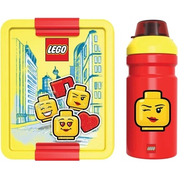 LEGO® Iconic Girl desiatový set fľašu a box žltá červená