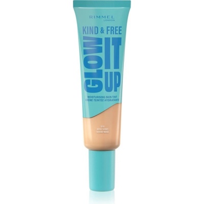 Rimmel London Kind & Free Glow It Up Moisturising Skin Tint hydratační make-up pro citlivou suchou a normální pleť 010 Rose Ivory 30 ml