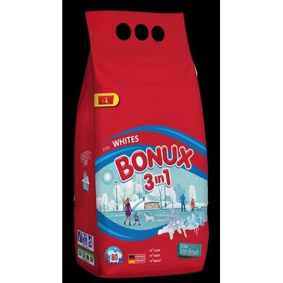 Bonux Polar Ice Fresh 3v1 prací prášek na bílé prádlo 80 PD 6 kg