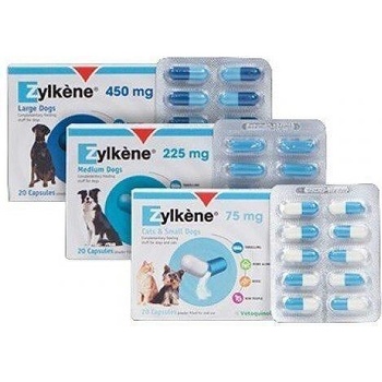 Vétoquinol Zylkene/Зилкен - хранителна добавка за намаляване на стреса и тревожността при кучета и котки - 10 капсули