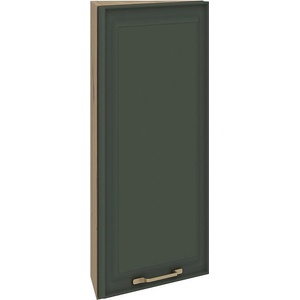ЕВРОМАР Скосен кухненски шкаф за горен ред с една врата parma В30/72 тъмнозелено/дъб артизан