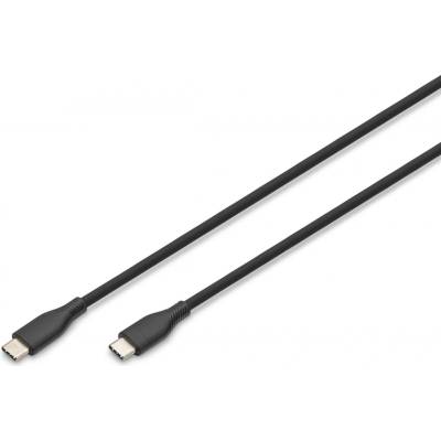 Digitus AK-300341-010-S Silikónový napájací USB-C na USB-C USB 2.0 60W 1m černý