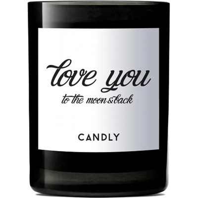 Candly - Ароматна соева свещ Love you to the moon and back 250 g (No11LYT)