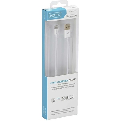 Digitus DB-600106-010 USB USB 2.0 USB-A zástrčka Apple Lightning konektor 1m bílý