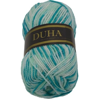 Duha 50 g – 294 biela, tyrkysová, modrá