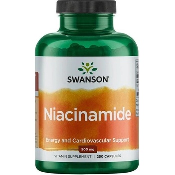 Swanson Niacin Niacinamid 500 mg 250 kapslí