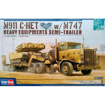 Hobby Boss M911 C-HET w/m747 Heavy Equipment Semi-Trailer 1:35