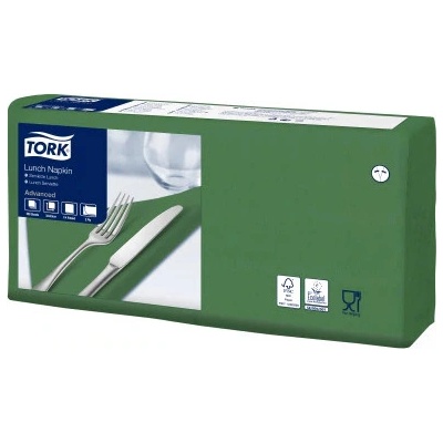 TORK Obrúsky 2V 33x33 cm tmavozelené 200 ks
