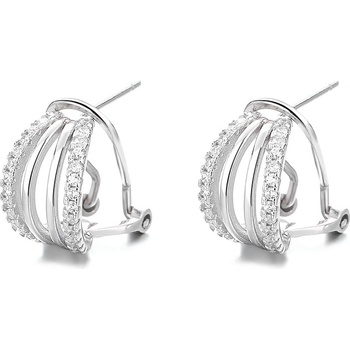 DELIS Сребърни обеци, jw855, елегантен дизайн, с родиево покритие (jw855)