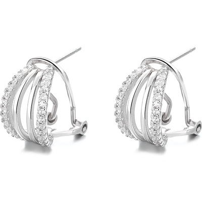 DELIS Сребърни обеци, jw855, елегантен дизайн, с родиево покритие (jw855)