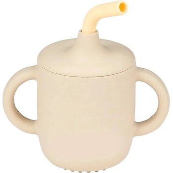 Image 1 of Nattou Силиконова чаша Nattou - С дръжки и сламка, Vanilla (875301)