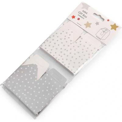 Prima-obchod Dárková mini krabička s visačkou, barva 3 stříbrná