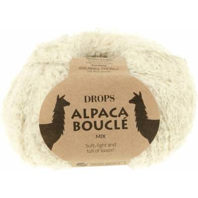 Drops Alpaca Bouclé Mix 8906 krémová