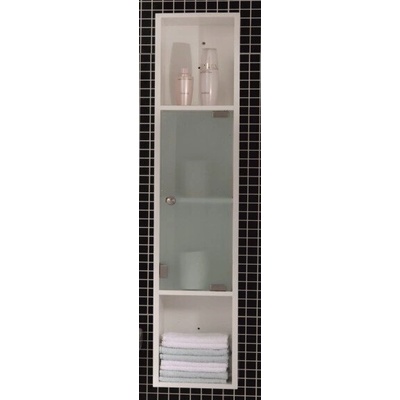 InterCeramic Pvc Колона за баня icp 725085 - бяла стенна колона с матова стъклена врата (icp 725085)