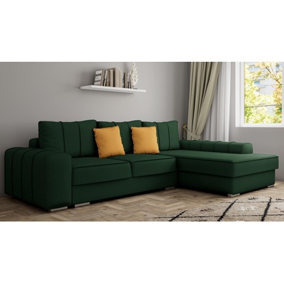 Холна гарнитура Нортън зелен с горчица