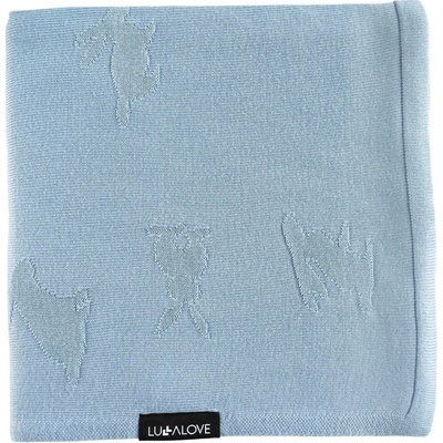 Lullalove Lehká bambusová deka pro dospělé vzor Králíček Baby blue