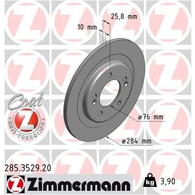 Brzdový kotúč ZIMMERMANN 285.3529.20 (285352920)