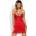 Obsessive Lovica Chemise & Thong Red S/M