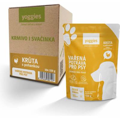 Yoggies krůtí mäso s pohankou 10 x 150 g