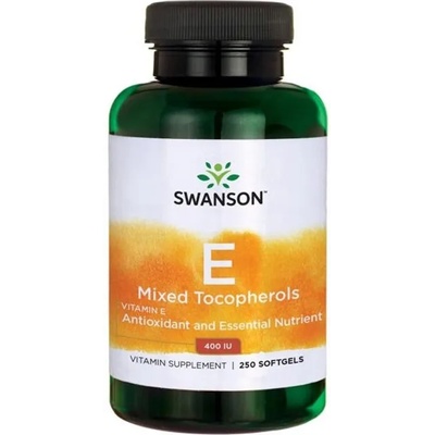 Swanson Vitamin E Mixed Tocopherols, 400 IU, 250 меки капсули, Swanson (SW152)