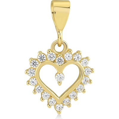 Lillian Vassago Zlatý přívěsek se zirkony Srdce LLV06 GP015